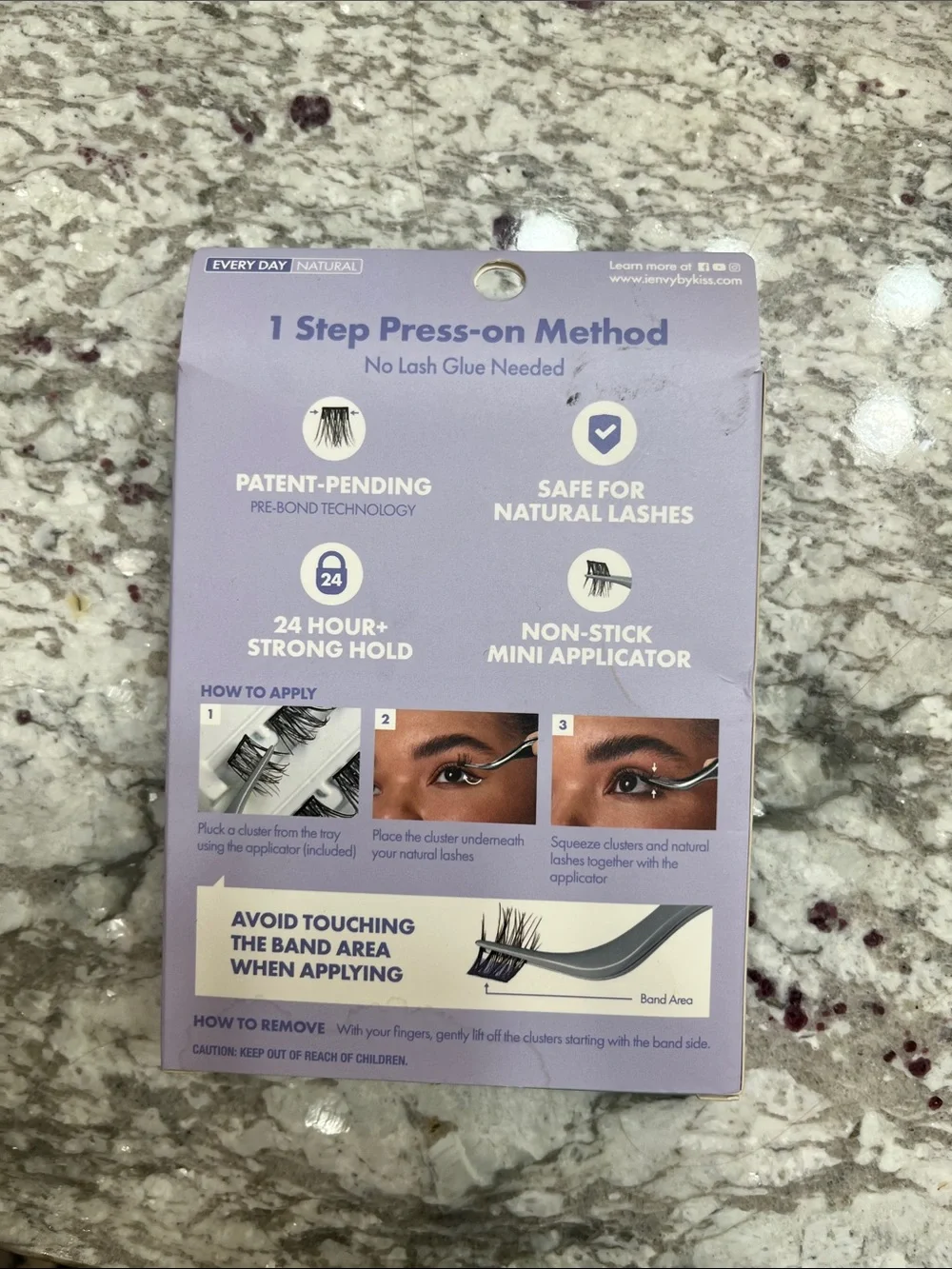 Kiss i-Envy 1 Step Press-On Cluster Lashes - Black Natural